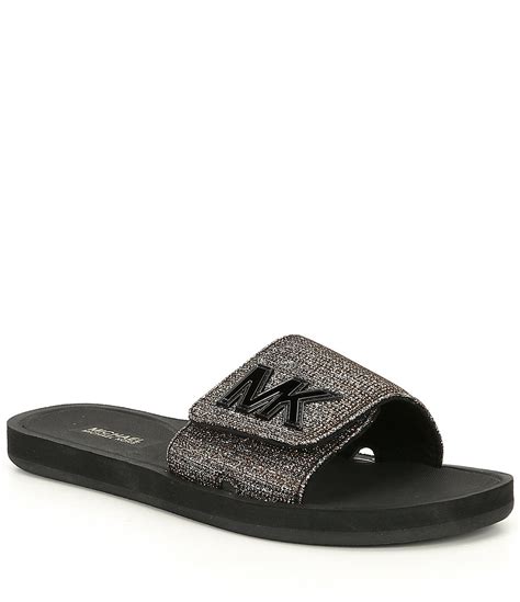 michael kors glitter slides